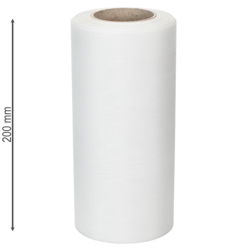 White wreath ribbon, 200mm wide, 25m roll, mourning ribbon, bow ribbon, decorative ribbon for funeral floristry and occasions | Floristik24.ie