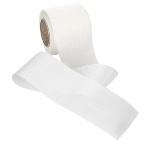 Product White wreath ribbon, high quality, 75mm x 25m - decorative ribbon for floristry and funeral services, ideal for printing.