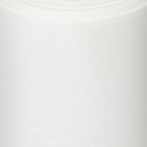 Product White wreath ribbon for funeral floristry, 175mm wide, 25m long, high-quality acetate ribbon