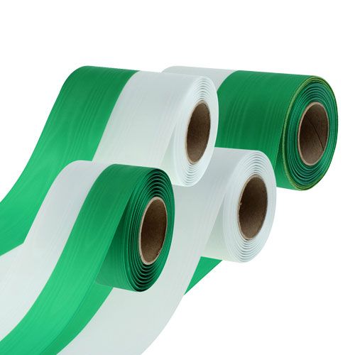 Floristik24 Wreath ribbons Moiré green-white vers. Widths 25m