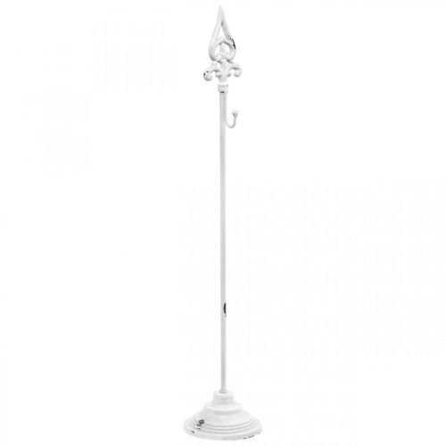 Floristik24 Wreath holder white shabby chic wreath stand 1 hook H76cm