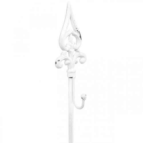 Floristik24 Wreath holder white shabby chic wreath stand 1 hook H76cm