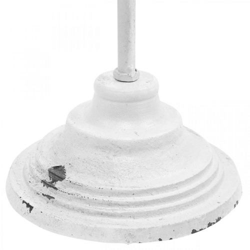 Floristik24 Wreath holder white shabby chic wreath stand 1 hook H76cm