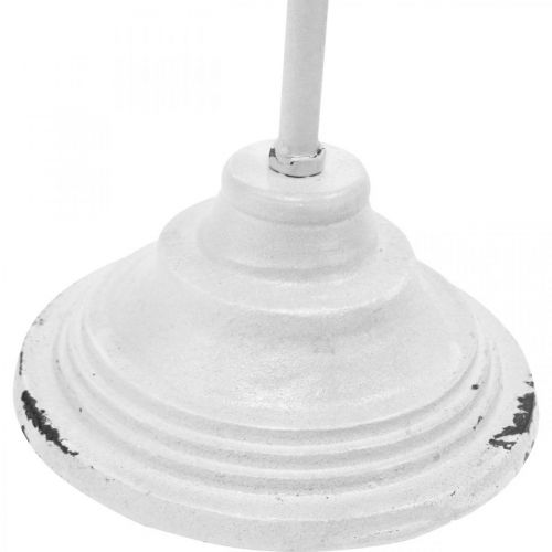 Floristik24 Wreath Holder Shabby Chic White Wreath Stand Metal 4 Hooks H76cm