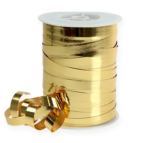Product Gathering ribbon shiny 10mm 250m gold