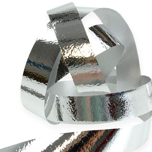 Split ribbon gloss 10mm 250m silver