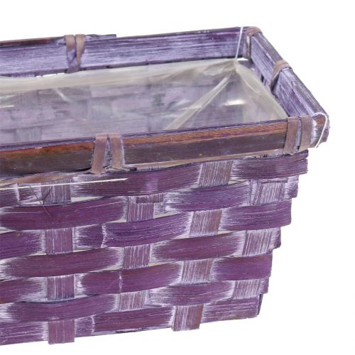 Floristik24 Spank basket square purple / white / pink 6pcs