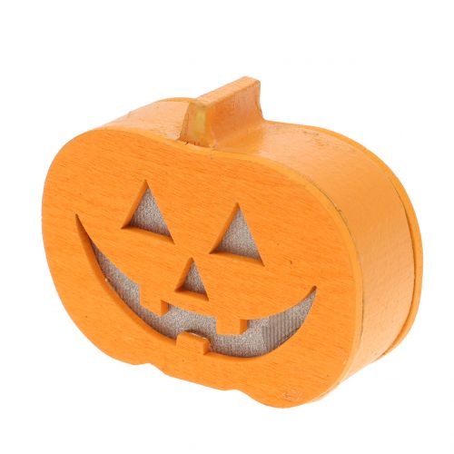Product Pumpkin decoration with light 8.5cm 4pcs
