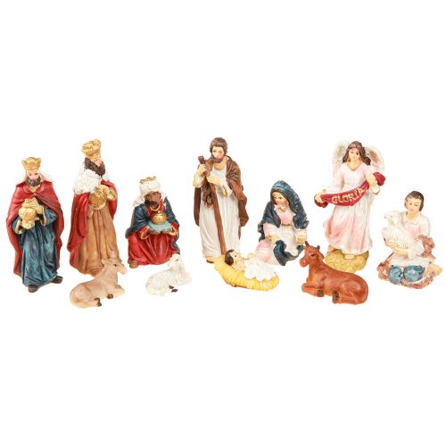 Product Nativity Figures Set 11 Colorful Figures Hand-Painted 3.5-9.5cm