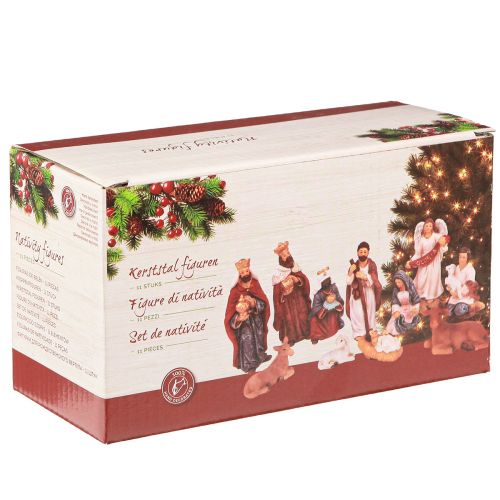 Product Nativity Figures Set 11 Colorful Figures Hand-Painted 3.5-9.5cm
