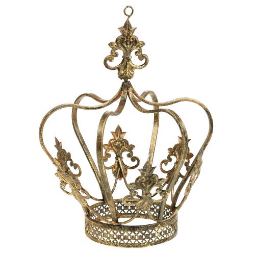 Floristik24 Crown gold antique Ø17.5cm H22.5cm