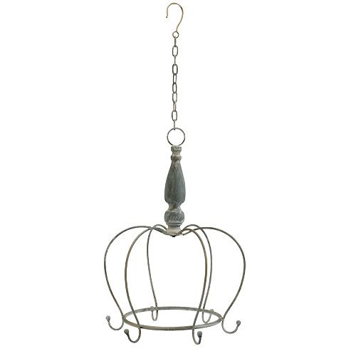 Floristik24 Crown to hang gray Ø30cm H45.5cm
