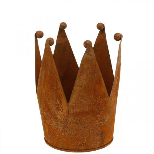 Floristik24 Decorative crown, metal decoration, patina Ø15cm H11.5cm