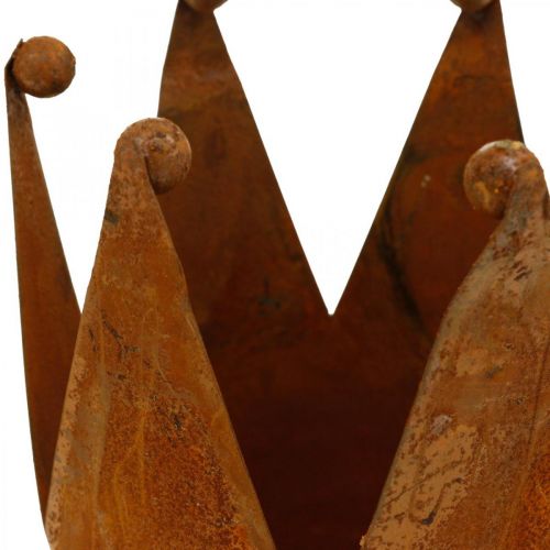 Floristik24 Decorative crown, metal decoration, patina Ø15cm H11.5cm