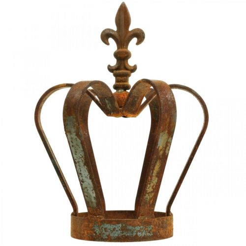 Floristik24 Vintage decoration crown rust metal decoration Ø20cm H28cm