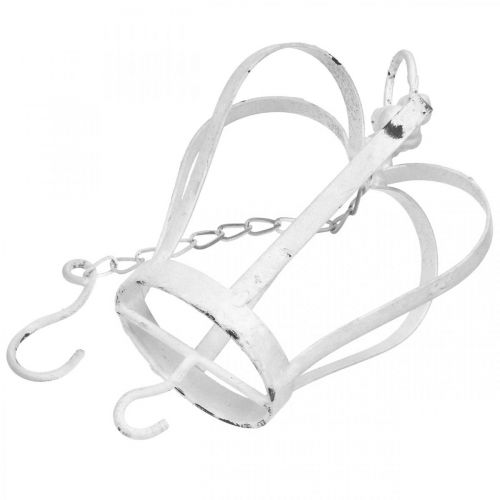Floristik24 Decorative crown for hanging white shabby chic H20cm