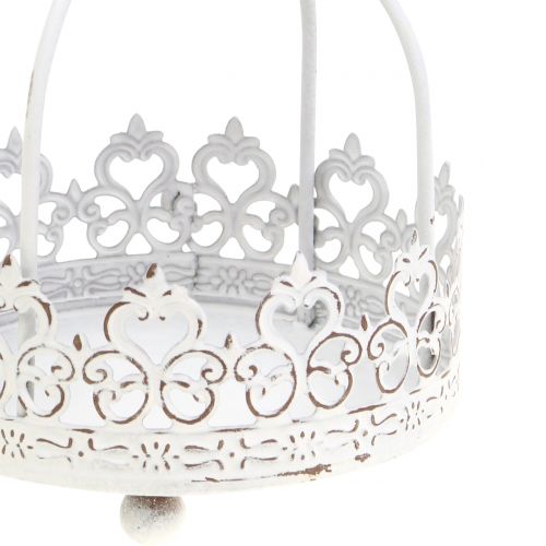 Product Crown to hang antique white Ø10.5cm