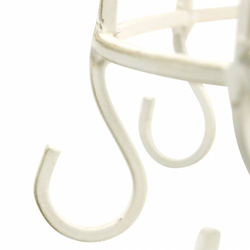 Product Decorative crown with hook for hanging white Ø29cm