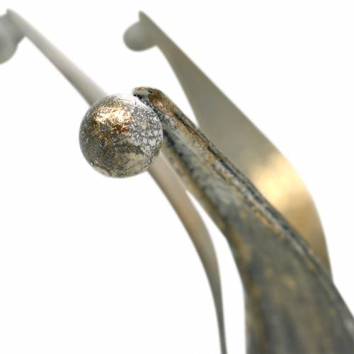 Floristik24 Crown metal golden antique look Ø13.5/17.5cm set of 2