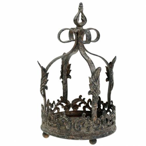 Floristik24 Crown tray antique Ø18cm H28cm