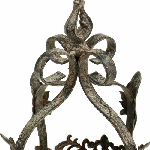 Floristik24 Crown tray antique Ø18cm H28cm