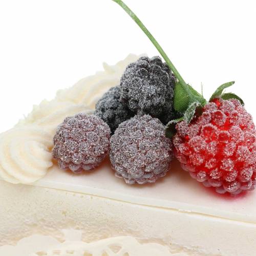 Floristik24 Piece of cake raspberry artificial 10cm