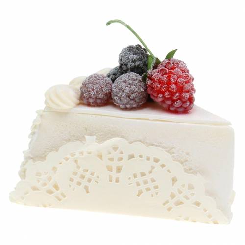 Floristik24 Piece of cake raspberry artificial 10cm
