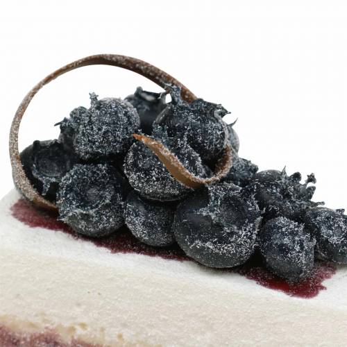 Floristik24 Piece of cake blueberry artificial 10cm