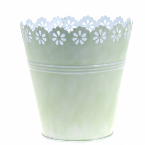 Floristik24 Planter flower ornament light green Ø15cm H15cm