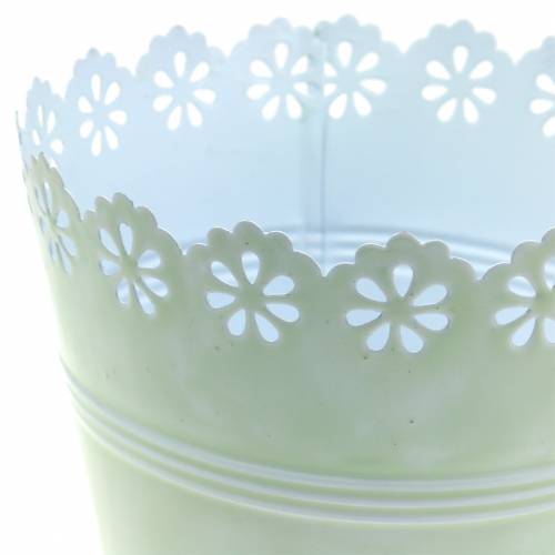 Floristik24 Planter flower ornament light green Ø15cm H15cm