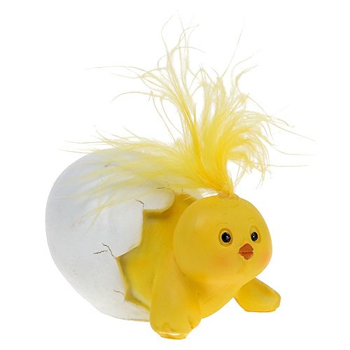 Floristik24 Chick yellow in egg 8cm - 12cm 4pcs