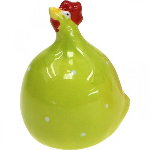 Floristik24 Decorative chicken ceramic decorative figure Easter colorful assorted H6cm 6 pieces