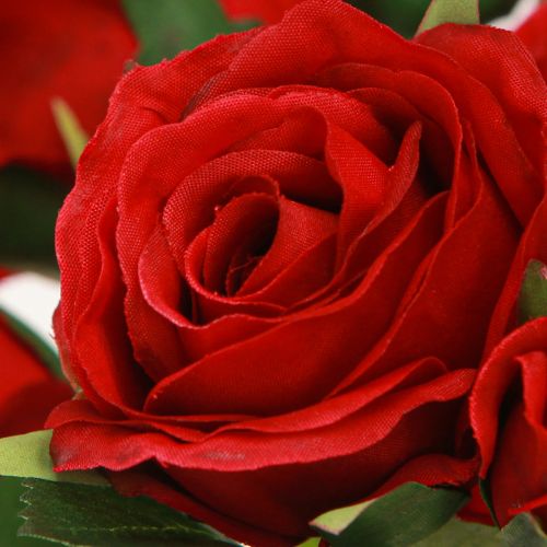Product Artificial Decorative Roses Bright Red Ø4cm L45cm 3 pcs