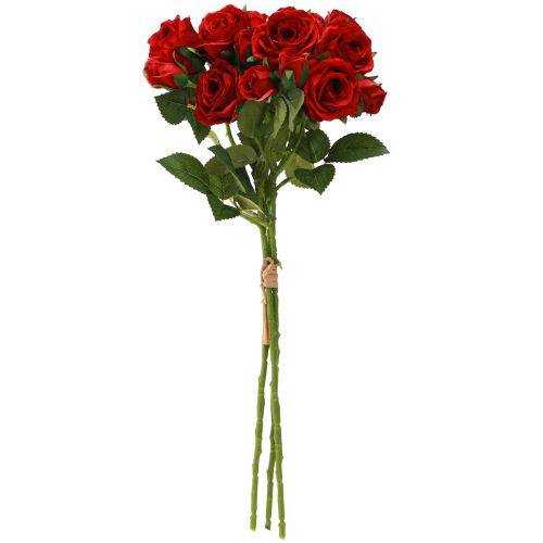 Product Artificial Decorative Roses Bright Red Ø4cm L45cm 3 pcs