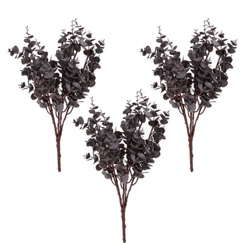 Product Artificial Eucalyptus Decoration Branches Eucalyptus Violet 38cm 3pcs