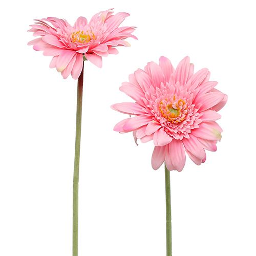 Floristik24 Artificial gerbera pink Ø10cm L53cm 6pcs