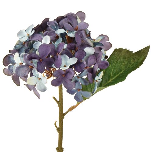 Floristik24 Artificial Hydrangea Decoration Artificial Flower Blue Purple 34cm 2pcs