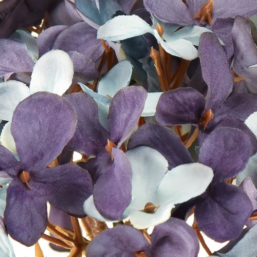Product Artificial Hydrangea Decoration Artificial Flower Blue Purple 34cm 2pcs