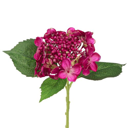 Product Artificial Hydrangea Pink Branch Flower Leaves 43cm 2pcs