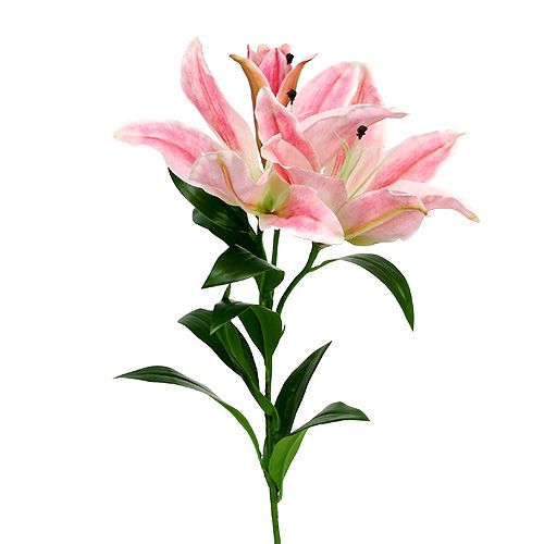 Floristik24 Artificial lily Pink Real Touch 100cm