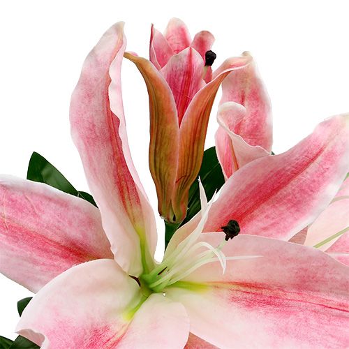 Floristik24 Artificial lily Pink Real Touch 100cm