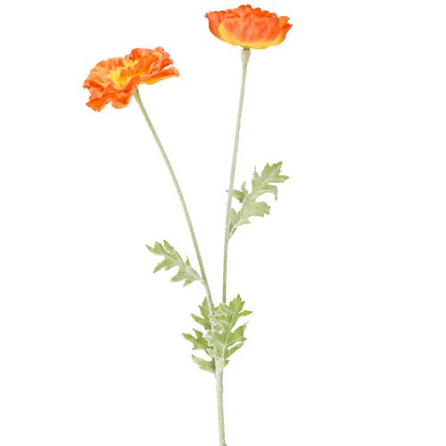 Product Artificial Poppies Summer Flowers Orange Ø7cm L78cm 3pcs