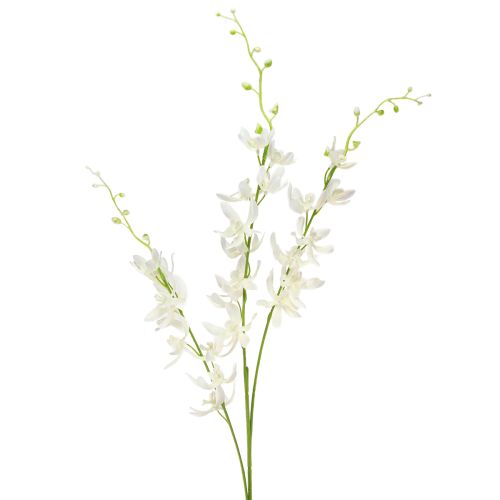 Product Artificial Orchid Branch Cream White Flowers L90cm 2pcs