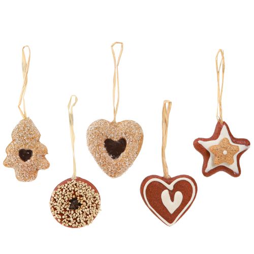 Product Artificial Christmas cookie decorations, tree ornaments, country style, set of 12