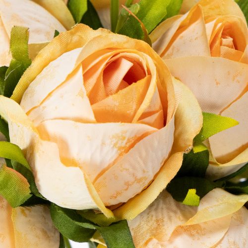 Product Artificial flower rose bouquet, realistic decoration for living areas, 31cm, 3 pieces