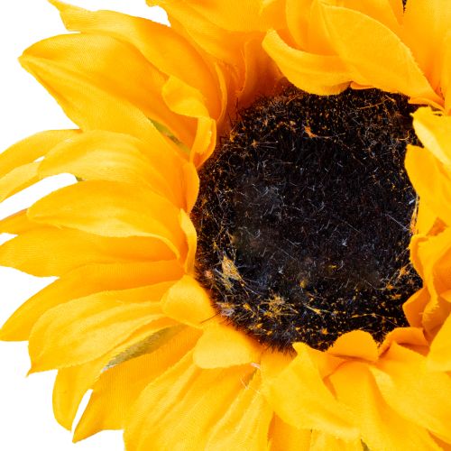 Product Artificial Sunflower Decoration with Leaves Yellow 58cm 4 pcs