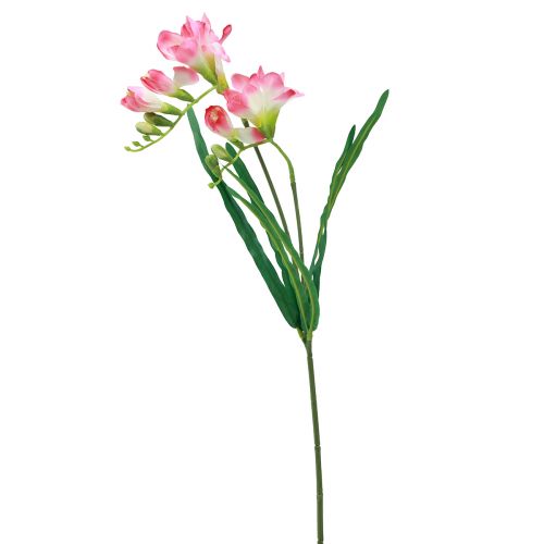 Floristik24 Artificial garden flowers Freesia Pink 58cm