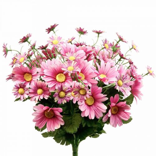Floristik24 Artificial daisies bouquet of artificial flowers pink 44cm