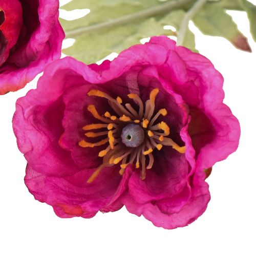 Product Artificial poppies decorative silk flowers pink 70cm