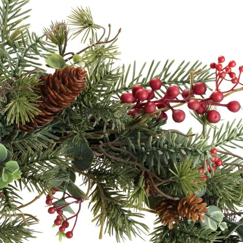 Floristik24 Christmas wreath Red berries Artificial conifer wreath Ø45cm